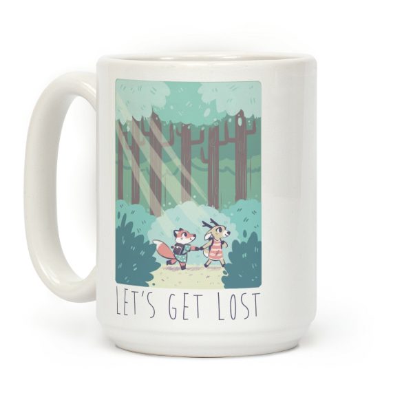 Let's Get Lost - Fox and Deer Coffee Mug Let's Get Lost - Fox and Deer Coffee Mug