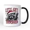 Let's Get Trashed Christmas Raccoon Personalized Mug, Funny Gift for Feral Women with Custom Name Let's Get Trashed Christmas Raccoon Personalized Mug, Funny Gift for Feral Women with Custom Name