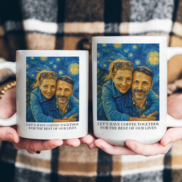 Let's Have Coffee Together Van Gogh Art Couple Mug - Personalized Photo Mug Let's Have Coffee Together Van Gogh Art Couple Mug - Personalized Photo Mug