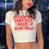 Letter Red Printed White Tee Letter Red Printed White Tee