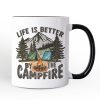 Life Is Better by the Campfire Personalized Mug, Outdoors Camping Gift with Custom Name Life Is Better by the Campfire Personalized Mug, Outdoors Camping Gift with Custom Name