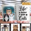 Life Is Better With Cute Fluffy Cats Personalized Mug Life Is Better With Cute Fluffy Cats Personalized Mug