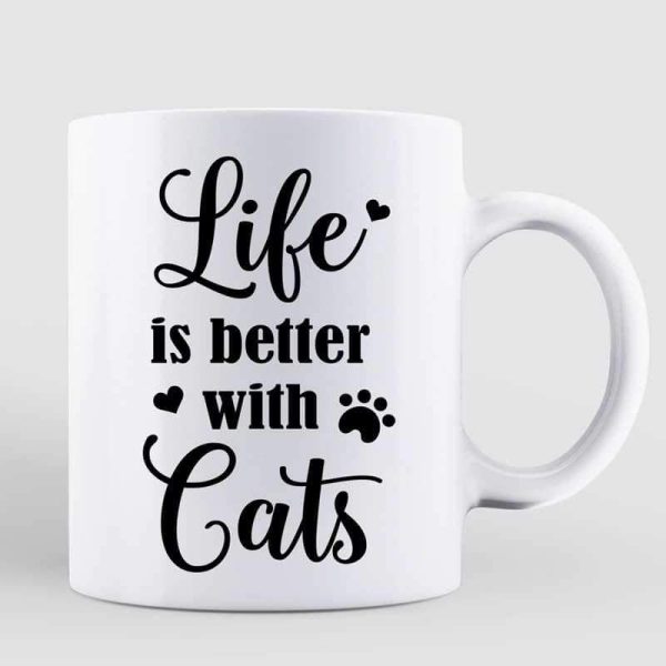 Life Is Better With Cute Fluffy Cats Personalized Mug Life Is Better With Cute Fluffy Cats Personalized Mug