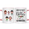 Life Is Better With Grandkids Chin On Hands Christmas Personalized Mug Life Is Better With Grandkids Chin On Hands Christmas Personalized Mug