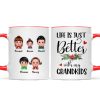 Life Is Better With Grandkids Chin On Hands Christmas Personalized Mug Life Is Better With Grandkids Chin On Hands Christmas Personalized Mug