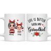 Life Is Better With Grandkids Christmas Gift For Grandma Personalized Mug