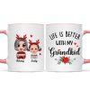 Life Is Better With Grandkids Christmas Gift For Grandma Personalized Mug