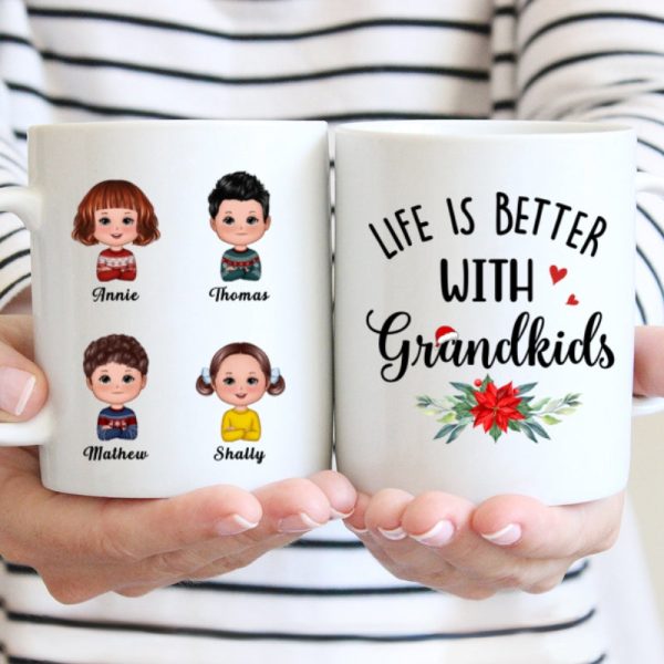 Life Is Better With Grandkids Christmas Personalized Mug