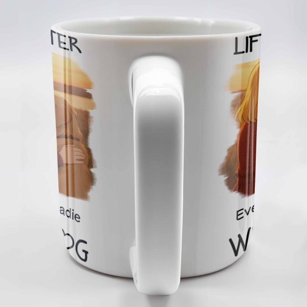 Life Is Better With My Dog Featuring Girl and Dog - Personalized Custom Coffee Mug - DOG054_MG Life Is Better With My Dog Featuring Girl and Dog - Personalized Custom Coffee Mug - DOG054_MG