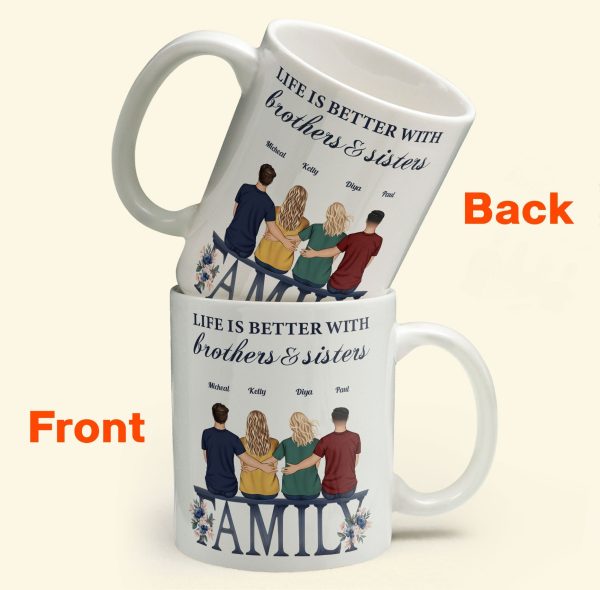 Life Is Better With Siblings - Personalized Mug Life Is Better With Siblings - Personalized Mug