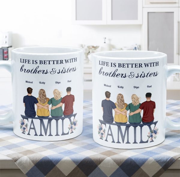 Life Is Better With Siblings - Personalized Mug Life Is Better With Siblings - Personalized Mug