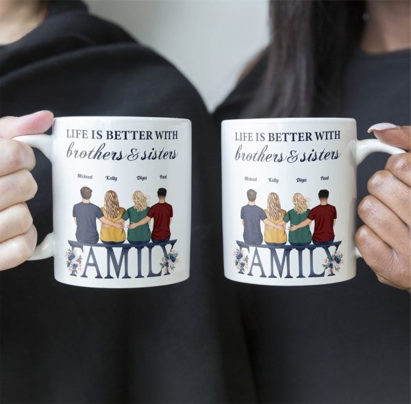 Life Is Better With Siblings - Personalized Mug Life Is Better With Siblings - Personalized Mug