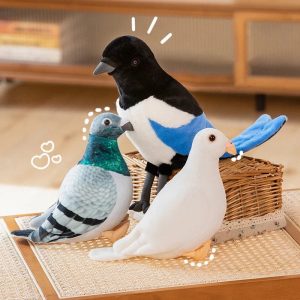 Lifelike Pigeon Plush Toy Soft Simulation Bird for Kids and Home Decor
