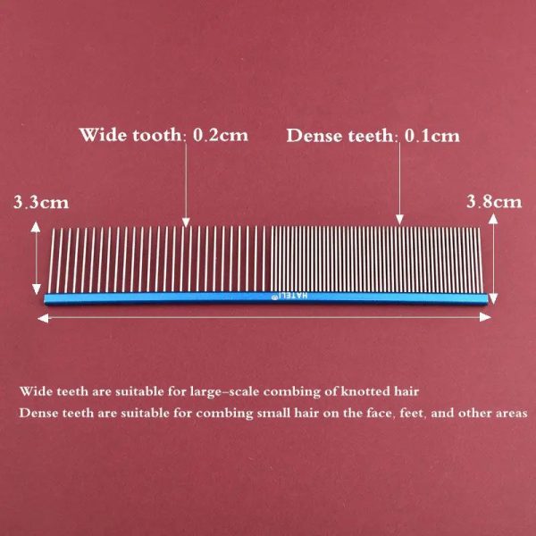Light Aluminum Pet Comb Professional Dog Grooming Tool 5 Colors