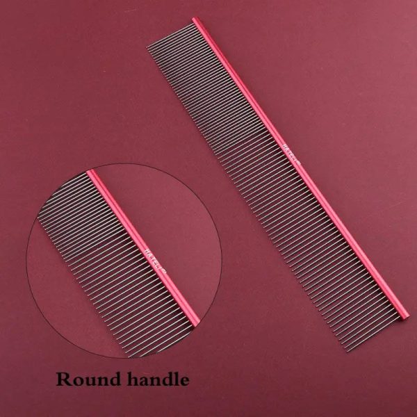 Light Aluminum Pet Comb Professional Dog Grooming Tool 5 Colors