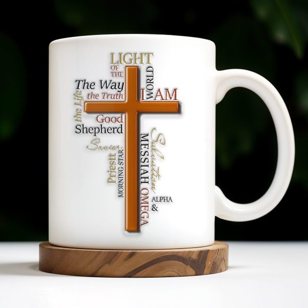 Light Of The Way, The Truth, Good Shepherd, Alpha & Omega, Messiah, Cross and Religious Text - Personalized Custom Coffee Mug - FTH069_MG Light Of The Way, The Truth, Good Shepherd, Alpha & Omega, Messiah, Cross and Religious Text - Personalized Custom Coffee Mug - FTH069_MG
