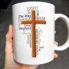 Light Of The Way, The Truth, Good Shepherd, Alpha & Omega, Messiah, Cross and Religious Text - Personalized Custom Coffee Mug - FTH069_MG Light Of The Way, The Truth, Good Shepherd, Alpha & Omega, Messiah, Cross and Religious Text - Personalized Custom Coffee Mug - FTH069_MG
