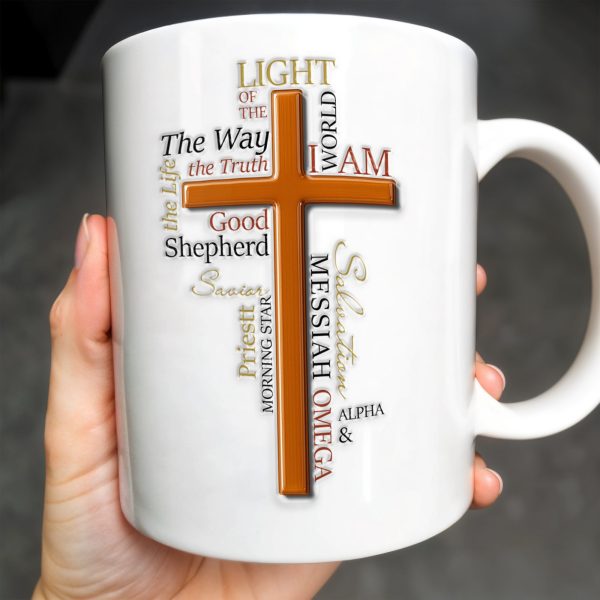 Light Of The Way, The Truth, Good Shepherd, Alpha & Omega, Messiah, Cross and Religious Text - Personalized Custom Coffee Mug - FTH069_MG Light Of The Way, The Truth, Good Shepherd, Alpha & Omega, Messiah, Cross and Religious Text - Personalized Custom Coffee Mug - FTH069_MG