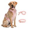 Light Pink Double Dog Leash Set - Adjustable PVC Harness Light Pink Double Dog Leash Set - Adjustable PVC Harness