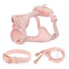 Light Pink Double Dog Leash Set - Adjustable PVC Harness Light Pink Double Dog Leash Set - Adjustable PVC Harness