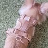 Light Pink Double Dog Leash Set - Adjustable PVC Harness Light Pink Double Dog Leash Set - Adjustable PVC Harness