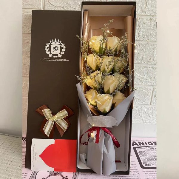 Lighted Soap Rose Bouquet Gift Box for Valentine’s Day Lighted Soap Rose Bouquet Gift Box for Valentine’s Day