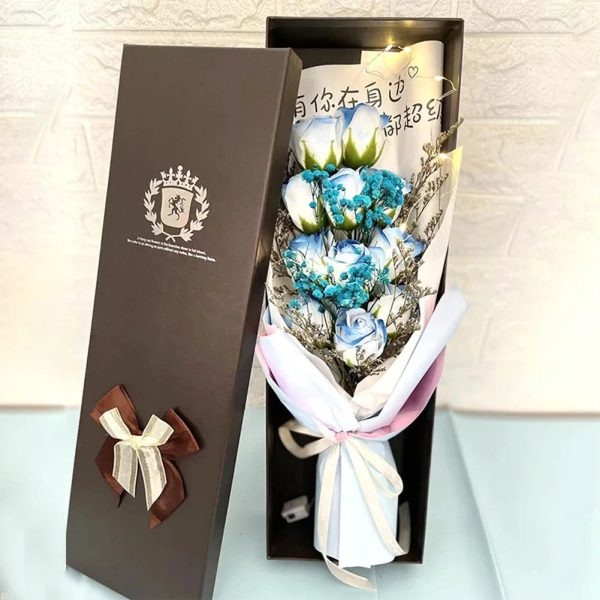 Lighted Soap Rose Bouquet Gift Box for Valentine’s Day Lighted Soap Rose Bouquet Gift Box for Valentine’s Day
