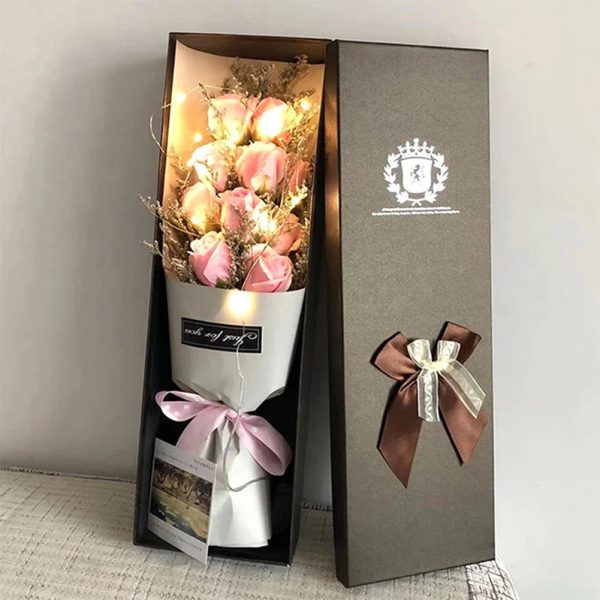Lighted Soap Rose Bouquet Gift Box for Valentine’s Day Lighted Soap Rose Bouquet Gift Box for Valentine’s Day