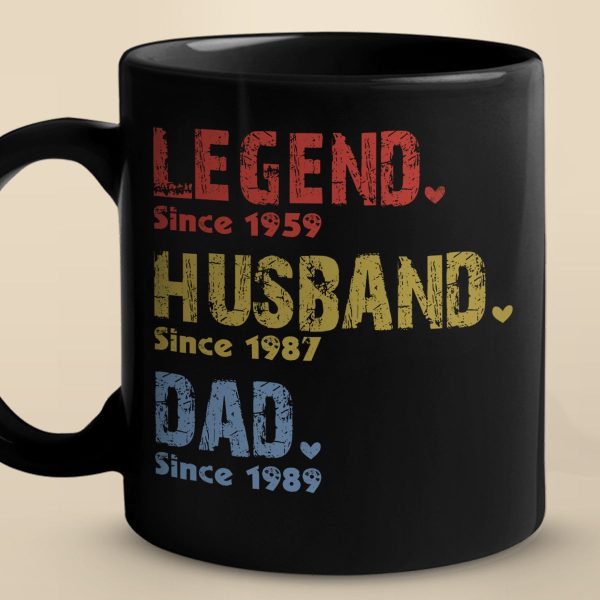 Like A Dad Just More Squatchy - Family Personalized Custom Black Mug - Birthday Gift For Dad Like A Dad Just More Squatchy - Family Personalized Custom Black Mug - Birthday Gift For Dad