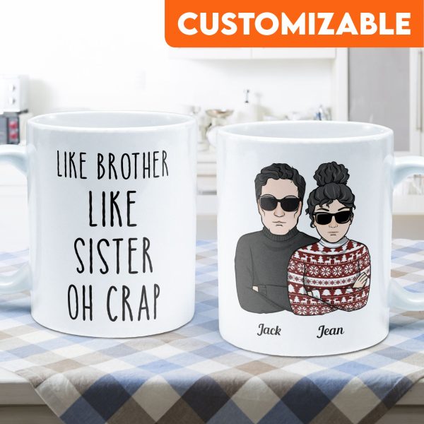 Like Brother Like Sister Oh Crap - Personalized Mug Like Brother Like Sister Oh Crap - Personalized Mug