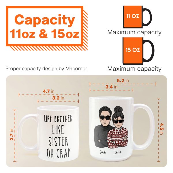 Like Brother Like Sister Oh Crap - Personalized Mug Like Brother Like Sister Oh Crap - Personalized Mug