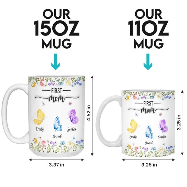 Like Butterflies, Their Love Transcends Generations - Family Personalized Custom 3D Inflated Effect Printed Mug - Gift For Mom, Grandma Like Butterflies, Their Love Transcends Generations - Family Personalized Custom 3D Inflated Effect Printed Mug - Gift For Mom, Grandma