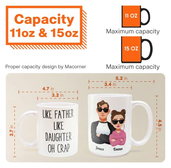 Like Dad Like Daughter - Personalized Mug Like Dad Like Daughter - Personalized Mug