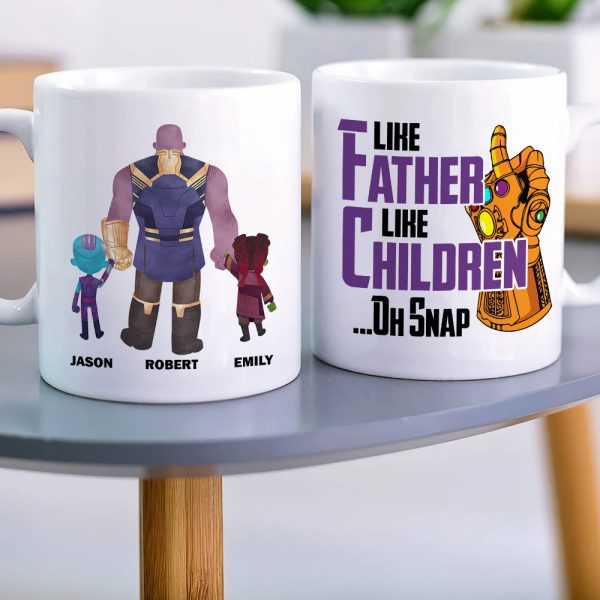 Like Father Like Children... Oh Snap, Personalized Dad Mug 08hudt100623 Like Father Like Children... Oh Snap, Personalized Dad Mug 08hudt100623
