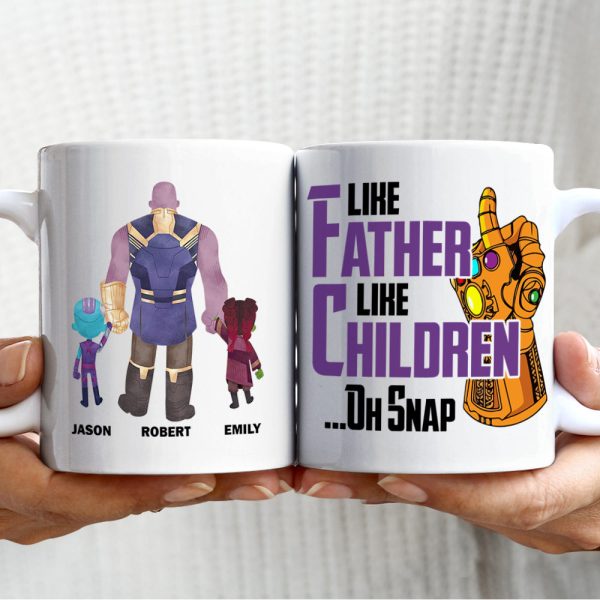 Like Father Like Children... Oh Snap, Personalized Dad Mug 08hudt100623 Like Father Like Children... Oh Snap, Personalized Dad Mug 08hudt100623