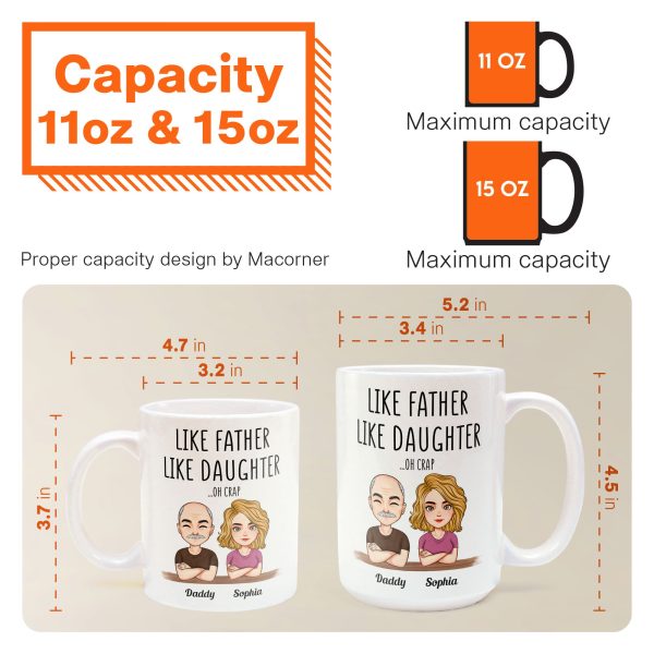 Like Father Like Daughter New Version - Personalized Mug Like Father Like Daughter New Version - Personalized Mug