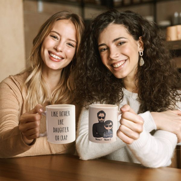 Like Father Like Daughter Oh Crap - Personalized Mug Like Father Like Daughter Oh Crap - Personalized Mug