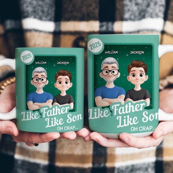 Like Father Like Son Oh Crap Toy Box - Personalized Mug Like Father Like Son Oh Crap Toy Box - Personalized Mug