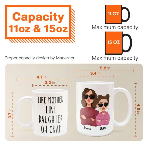 Like Mom Like Daughter - Personalized Mug Like Mom Like Daughter - Personalized Mug