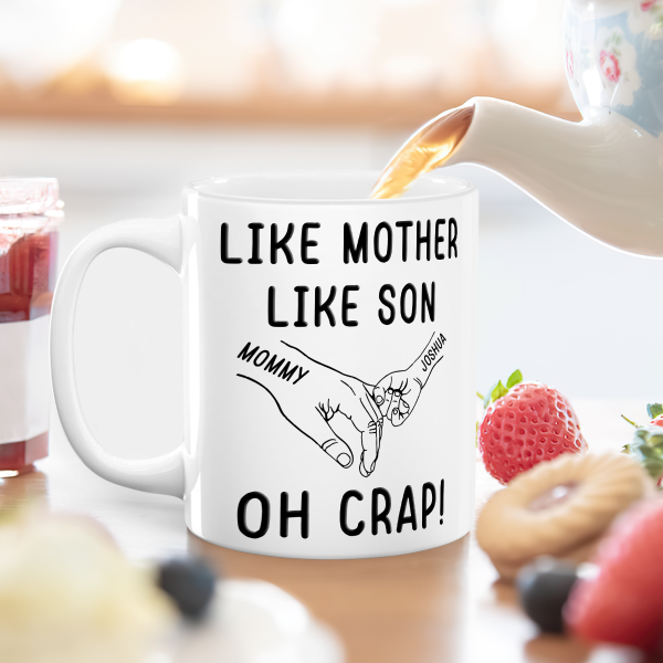 Like Mother Like Children Customizable Cartoon Cup with Hand Gesture Design Best Mother's Day Gift Like Mother Like Children Customizable Cartoon Cup with Hand Gesture Design Best Mother's Day Gift
