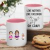 Like Mother Like Children Customizable Cartoon Cup with Hand Gesture Design Best Mother's Day Gift Like Mother Like Children Customizable Cartoon Cup with Hand Gesture Design Best Mother's Day Gift