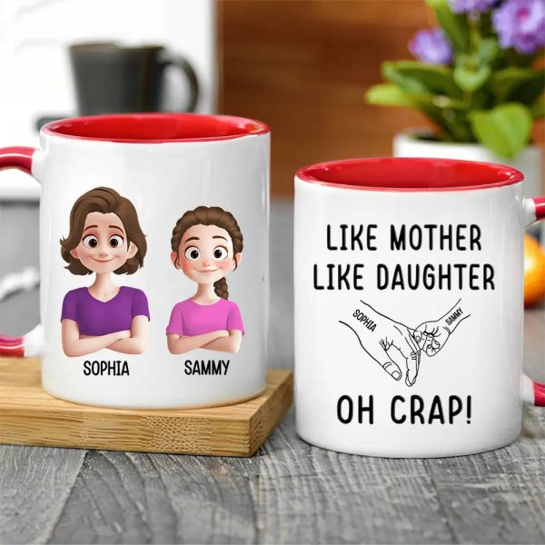 Like Mother Like Children Customizable Cartoon Cup with Hand Gesture Design Best Mother's Day Gift Like Mother Like Children Customizable Cartoon Cup with Hand Gesture Design Best Mother's Day Gift