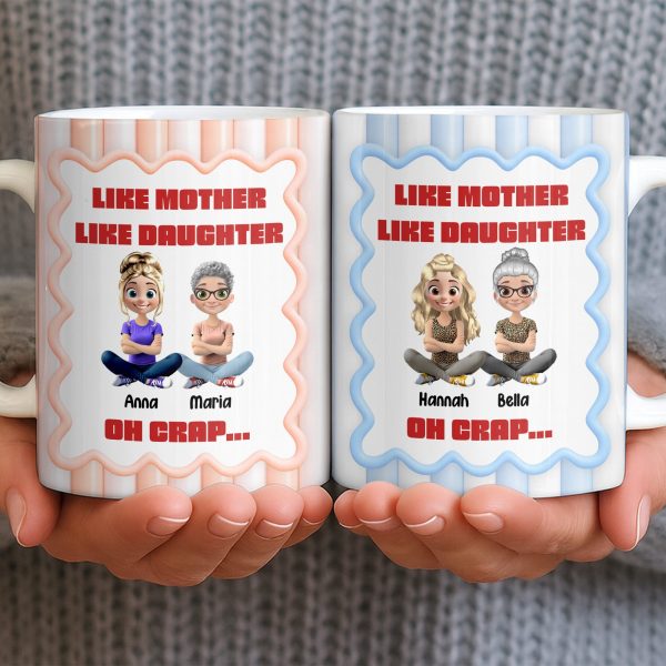 Like Mother Like Daughter, Animated Characters - Personalized Custom Coffee Mug - DAU295_MG Like Mother Like Daughter, Animated Characters - Personalized Custom Coffee Mug - DAU295_MG