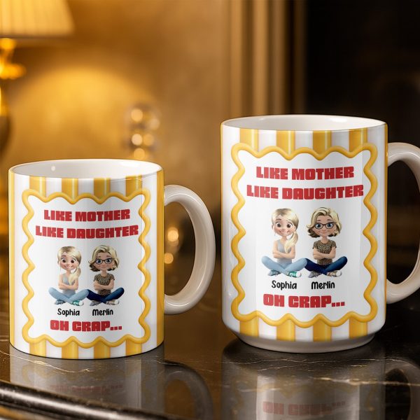 Like Mother Like Daughter, Animated Characters - Personalized Custom Coffee Mug - DAU295_MG Like Mother Like Daughter, Animated Characters - Personalized Custom Coffee Mug - DAU295_MG