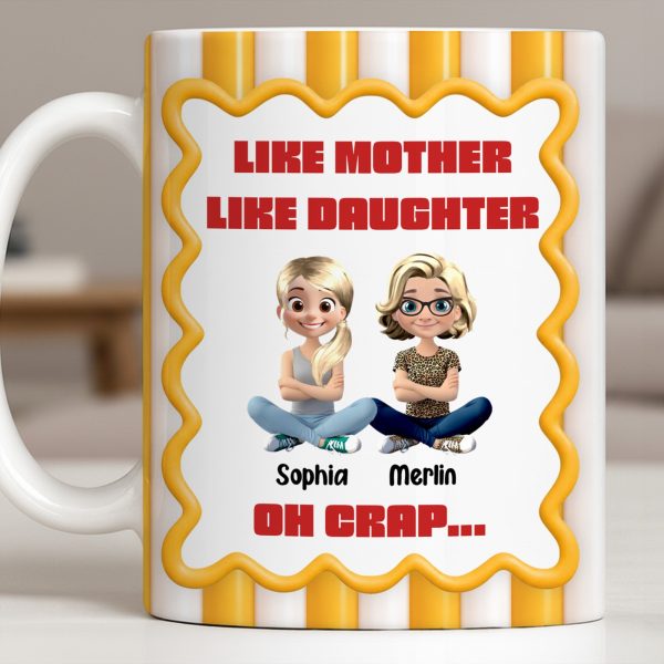 Like Mother Like Daughter, Animated Characters - Personalized Custom Coffee Mug - DAU295_MG Like Mother Like Daughter, Animated Characters - Personalized Custom Coffee Mug - DAU295_MG