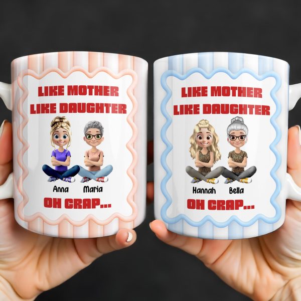 Like Mother Like Daughter, Animated Characters - Personalized Custom Coffee Mug - DAU295_MG Like Mother Like Daughter, Animated Characters - Personalized Custom Coffee Mug - DAU295_MG