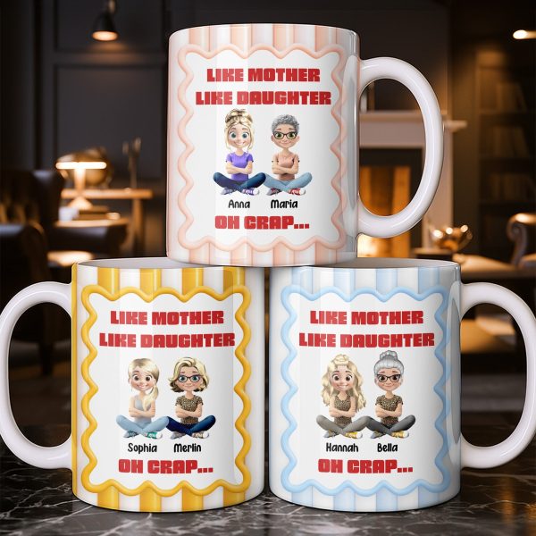 Like Mother Like Daughter, Animated Characters - Personalized Custom Coffee Mug - DAU295_MG Like Mother Like Daughter, Animated Characters - Personalized Custom Coffee Mug - DAU295_MG