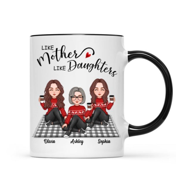 Like Mother Like Daughter Cute Mother Daughter Sitting On Mat Personalized Mug Like Mother Like Daughter Cute Mother Daughter Sitting On Mat Personalized Mug