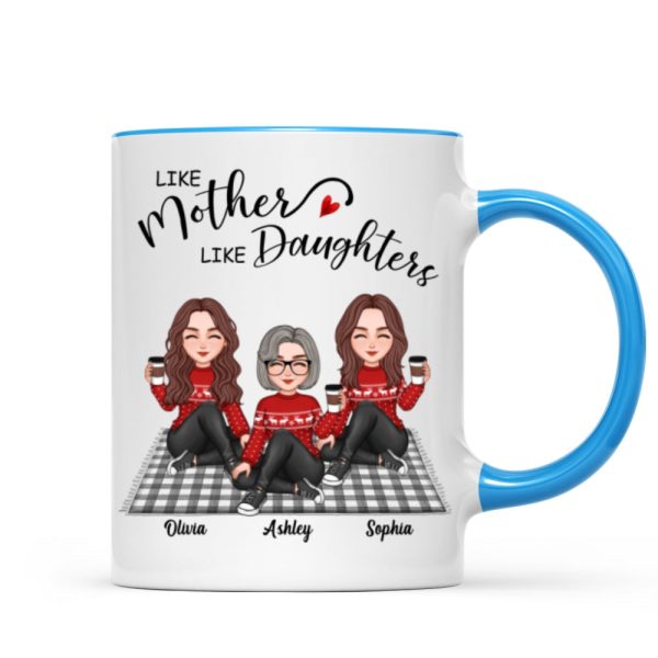 Like Mother Like Daughter Cute Mother Daughter Sitting On Mat Personalized Mug Like Mother Like Daughter Cute Mother Daughter Sitting On Mat Personalized Mug