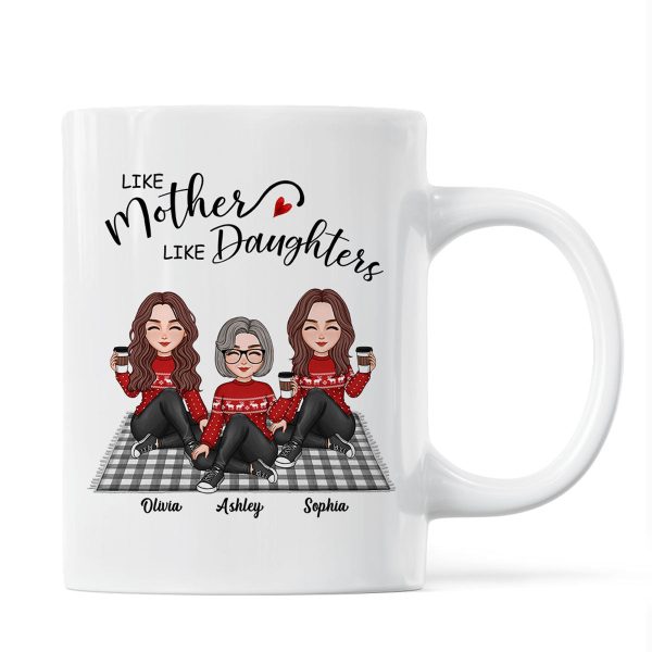 Like Mother Like Daughter Cute Mother Daughter Sitting On Mat Personalized Mug Like Mother Like Daughter Cute Mother Daughter Sitting On Mat Personalized Mug